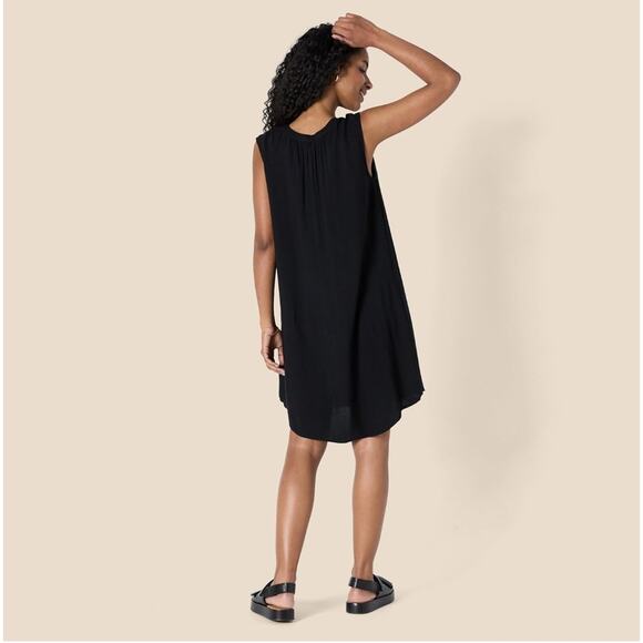 AMAZON ESSENTIALS Women's Sleeveless V-Neck Shift Dress Black SIZE Small NWT - Picture 2 of 7